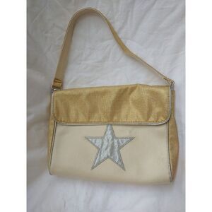 Dante Beatrix Women's Nylon/Plastic/Vinyl Cream/Gold/Silver Convertible Handbag.